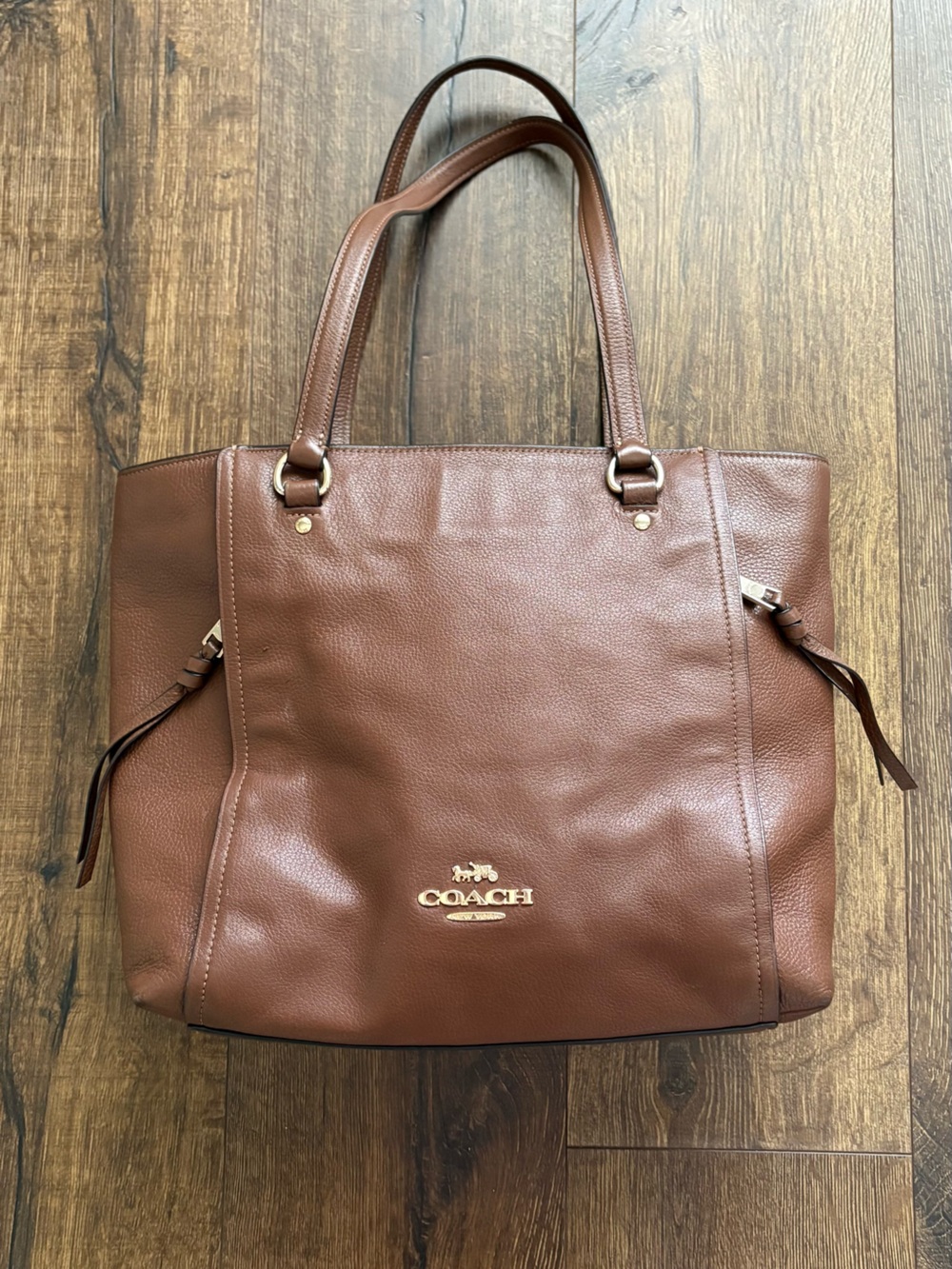 Coach Marlon Tote, Brown/Gold